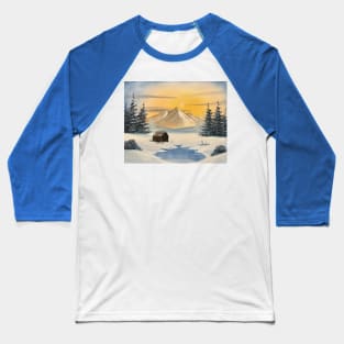 Winter Evergreens Baseball T-Shirt